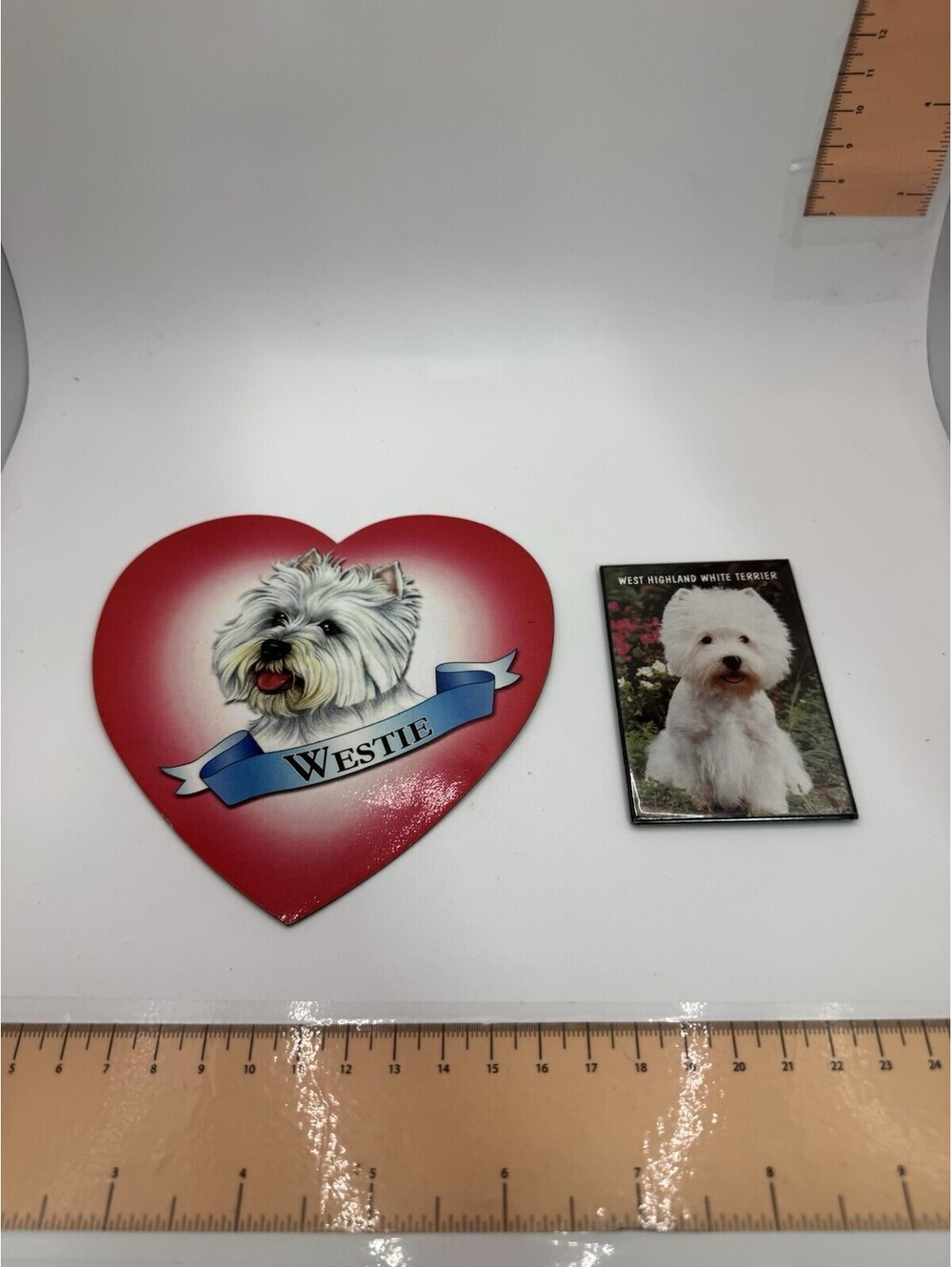 2 West Highland White Terrier Magnets Westie